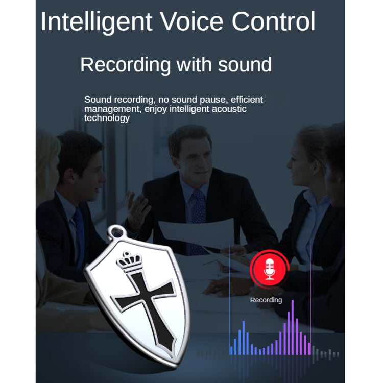 Q4 Cross Pattern AI Intelligent High-definition Noise Reduction Voice Control U Disk Recorder MP3 Player, Capacity:32GB Eurekaonline