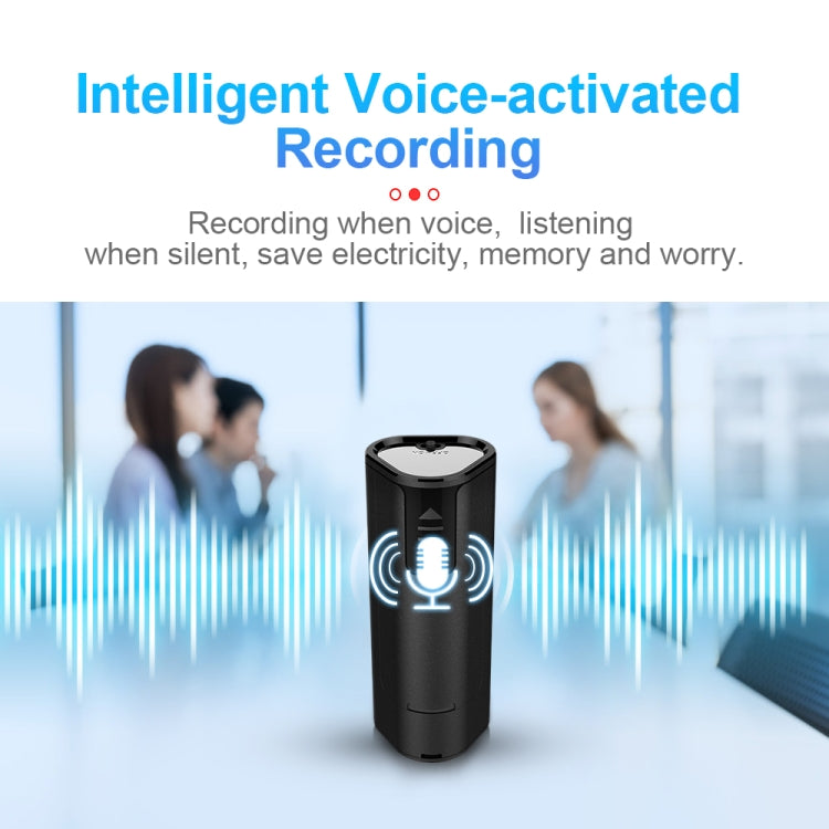 Q51 Intelligent HD Noise Reduction Remote Voice Control Recorder, Capacity:16GB(Black) Eurekaonline