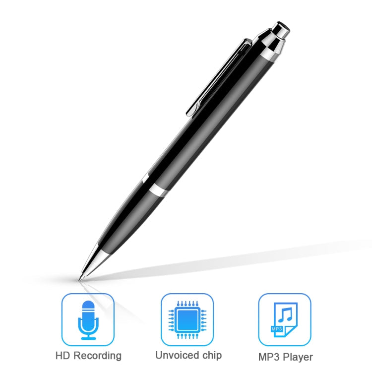 Q90 Intelligent HD Digital Noise Reduction Recording Pen, Capacity:32GB(Black) Eurekaonline