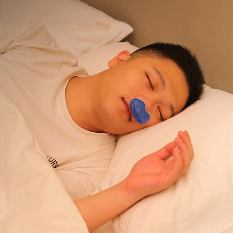 QC-002 Portable Chargeable Electric Anti-Snoring Device(Coral Blue) Eurekaonline