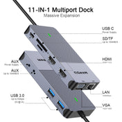 QGeeM 11 In 1 Multifunctional Type-C Extension HUB Adapter(  QG-D3908) Eurekaonline