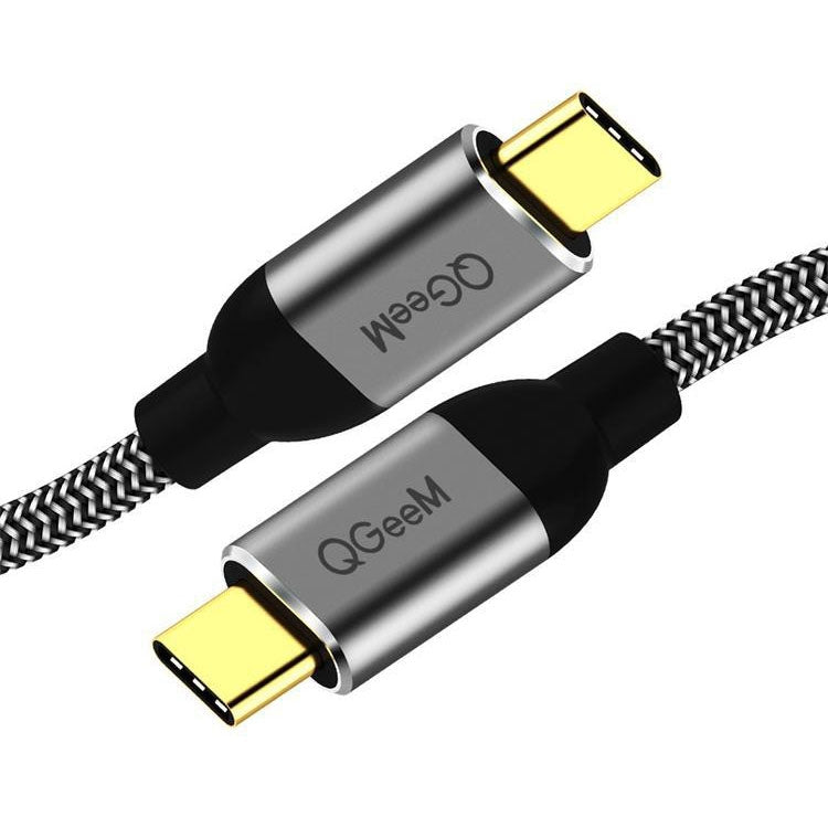 QGeeM QG-CC03 Type-C to Type-C USB3.1 Data Cable, Length: 1.2m(Black) Eurekaonline