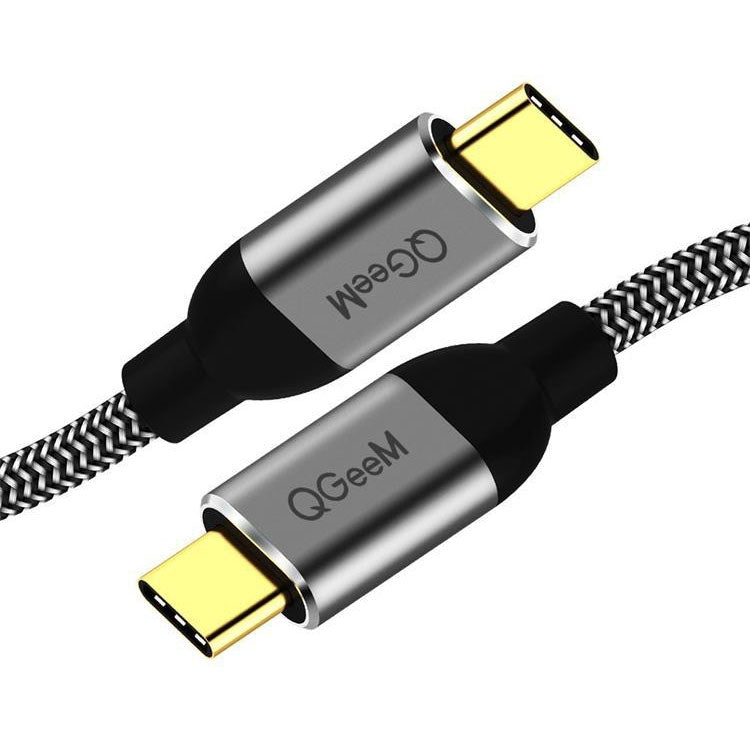QGeeM QG-CC03 Type-C to Type-C USB3.1 Data Cable, Length: 1.8m(Black) Eurekaonline