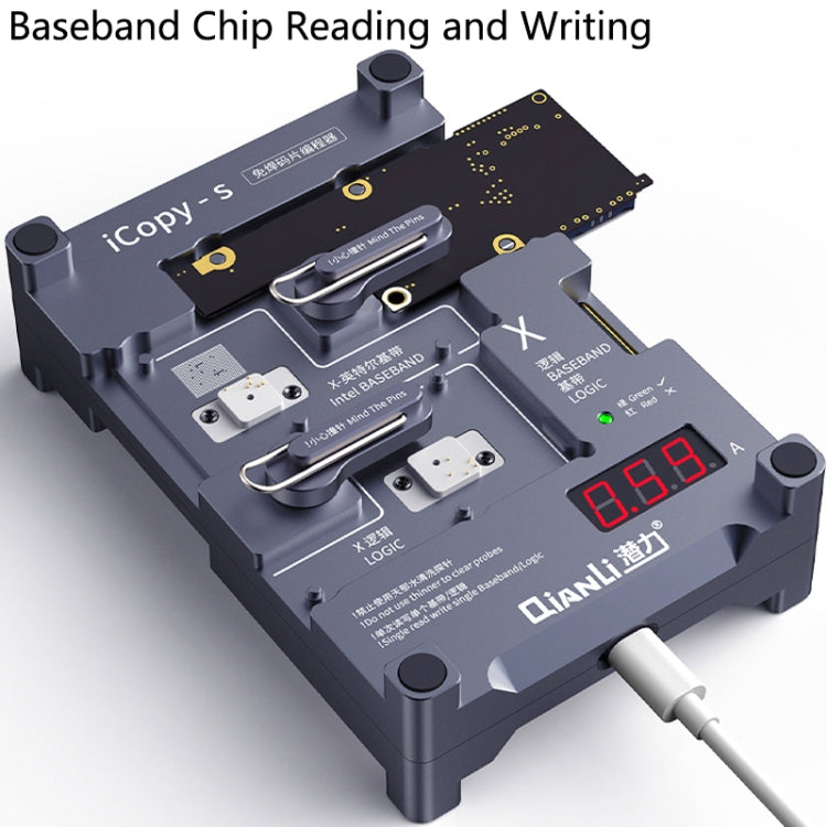 Qianli iCopy-S Double Sided Chip Test Stand 4 in1 Logic Baseband EEPROM Chip Non-removal For iPhone 7 / 7 Plus / 8 / 8 Plus Eurekaonline