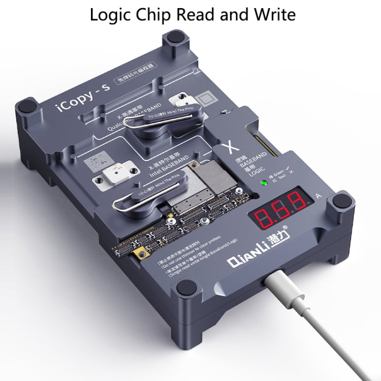 Qianli iCopy-S Double Sided Chip Test Stand 4 in1 Logic Baseband EEPROM Chip Non-removal For iPhone 7 / 7 Plus / 8 / 8 Plus Eurekaonline