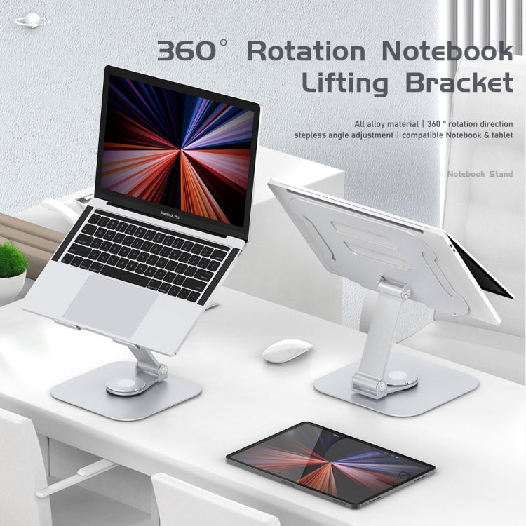 R-JUST BJ01-02 360 Degrees Rotation Laptop Lifting Bracket(Silver) Eurekaonline