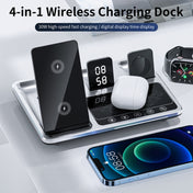 R11 4 In 1 30W Phone Wireless Charger with Ambient Light(Silver Black) Eurekaonline
