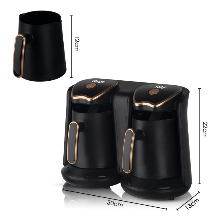 RAF R.109 Household Heating Coffee Pot Portable Office Coffee Tea Maker, EU Plug(Black Gold) Eurekaonline