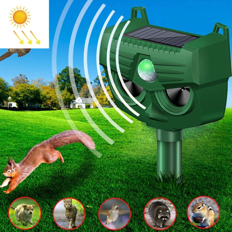 RC-543 Outdoor Solar Dog Repellent Infrared Ultrasonic Animal Bird Repellers Eurekaonline