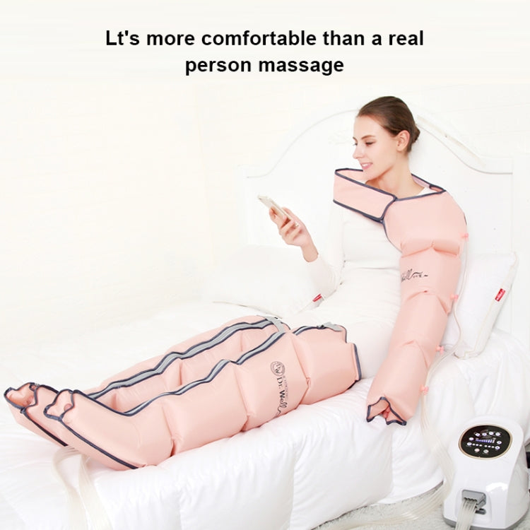 RD-M2857 Legs Airbag All-inclusive Intelligent Air Wave Pressure Massager with Host, Support Timing / Positioning Massage & 10 Kinds of Adjustable Force, US Plug or EU Plug(Pink) Eurekaonline
