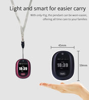 REACHFAR RF-V45-A Mini GPS Smart Tracker Pendant, Support SOS / Camera / Health Management / 4G LTE(Black) Eurekaonline