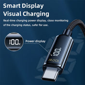 REMAX RC-128a 100W Type-C / USB-C to Type-C / USB-C Intelligent Digital Display Zinc Alloy Braided Charging Data Cable, Length: 1.2m (Tarnish) Eurekaonline