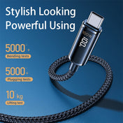 REMAX RC-128a 100W Type-C / USB-C to Type-C / USB-C Intelligent Digital Display Zinc Alloy Braided Charging Data Cable, Length: 1.2m (Tarnish) Eurekaonline