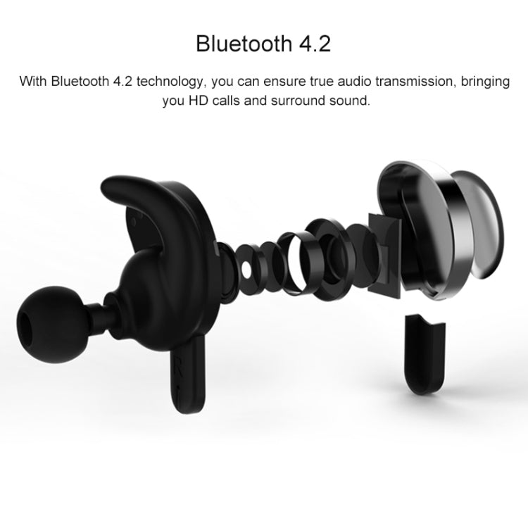 REMAX TWS-1 Half Moon Shaped Bluetooth 4.2 Wireless Bluetooth Earphone with Charging Box(Gold) Eurekaonline