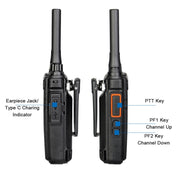 RETEVIS RB37 US Frequency 462.5625-467.7125MHz 22CHS FRS License-free Two Way Radio Handheld Bluetooth Walkie Talkie(Black) Eurekaonline