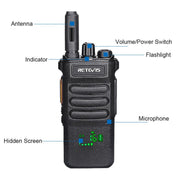 RETEVIS RT86 10W 430-440MHz 16CHS Two Way Radio Handheld Walkie Talkie with Wireless Copy Function(Black) Eurekaonline