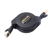 REXLIS 1.5m CAT7 10 Gigabit Retractable Flat Ethernet RJ45 Network LAN Cable(Black) Eurekaonline