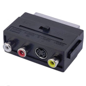 RGB Scart Male to S Video and 3 RCA Audio Adaptor(Black) Eurekaonline