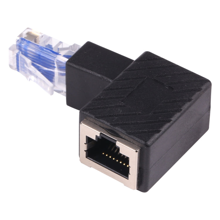 RJ45 Male to Female Converter 90 Degrees Extension Adapter for Cat5 Cat6 LAN Ethernet Network Cable Eurekaonline