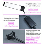 RK39 Portable Tri-color Adjustable Brightness Double Arms Fill Light with Phone Clip(Black) Eurekaonline