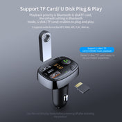 ROCK B301 Dual USB + PD Bluetooth 5.0 FM Transmitter & Car Charger, Support TF Card / U-disk(Black) Eurekaonline