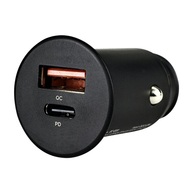 ROCK H15 Dual Port USB + USB-C / Type-C PD30W Car Charger (Black) Eurekaonline