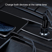 ROCK H15 Dual Port USB + USB-C / Type-C PD30W Car Charger (Black) Eurekaonline