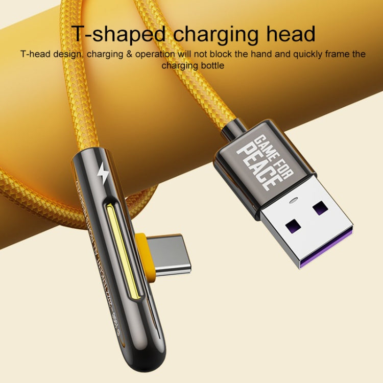 ROCK M3 Type-C / USB-C T-shape PD Fast Charging Data Cable, Length: 1m(Orange) Eurekaonline