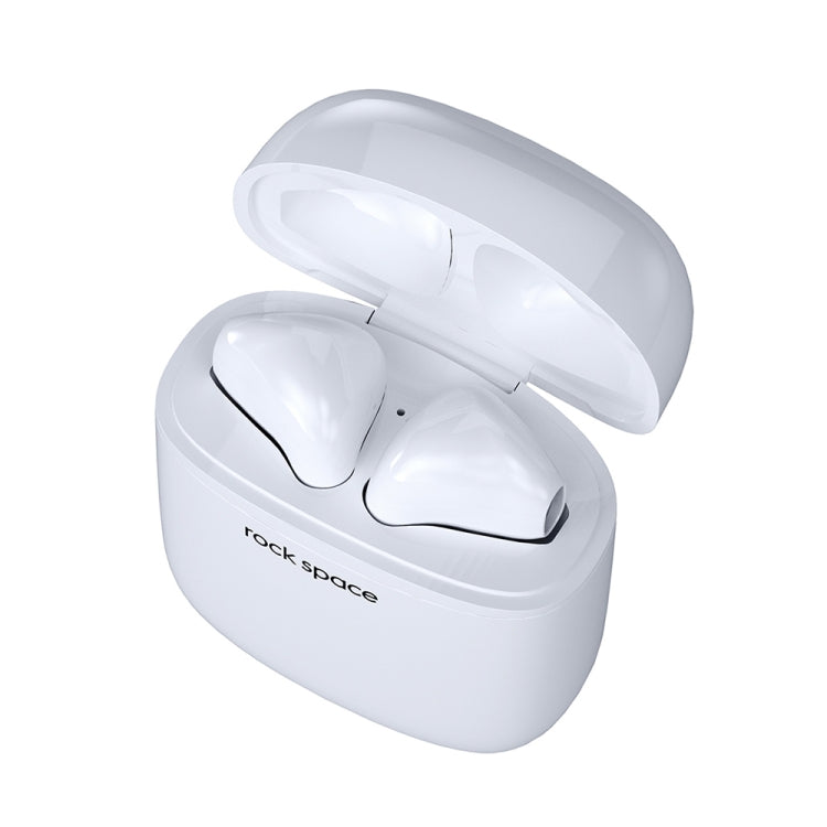 ROCK Space EB100 TWS Bluetooth 5.0 Waterproof Wireless Stereo Bluetooth Headset(White) Eurekaonline