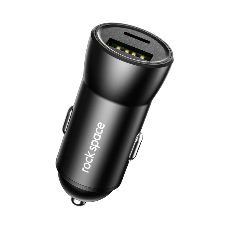  USB-C + USB Fast Charging Car Charger(Black) Eurekaonline