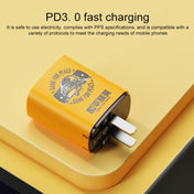 ROCK T42 PD 20W USB + TypeC / USB-C Dual Ports Fast Charging Travel Charger, US Plug (Orange) Eurekaonline