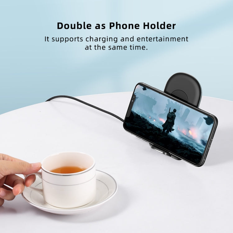 ROCK W30 15W Mobile Phone Wireless Charger Foldable Desktop Holder (Black) Eurekaonline