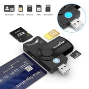 ROCKETEK CR310 USB 2.0 + TF Card + SD Card + SIM Card + Smart Card Multi-function Card Reader Eurekaonline