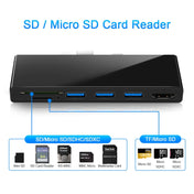 ROCKETEK SK-S4H 3 x USB 3.0 + HDMI + SD / TF Memory Card Reader HUB 4K HDMI Adapter(Black) Eurekaonline