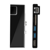 ROCKETEK SK-S5HL RJ45 + 2 x USB 3.0 + HDMI + SD / TF Memory Card Reader HUB 4K HDMI Adapter(Black) Eurekaonline