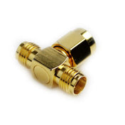 RP-SMA Male to 2 RP-SMA Female Adapter (T Type), Gold Plated Eurekaonline
