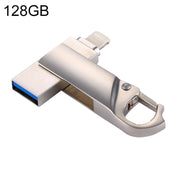 RQW-10F 2 in 1 USB 2.0 & 8 Pin 128GB Keychain Flash Drive Eurekaonline