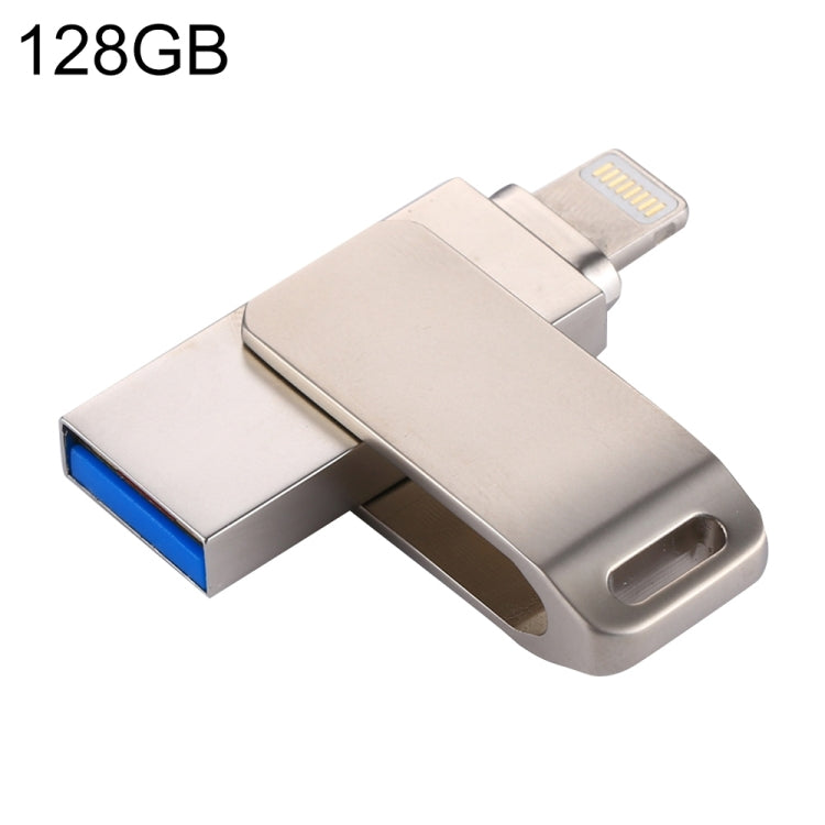 RQW-10G 2 in 1 USB 2.0 & 8 Pin 128GB Flash Drive, for iPhone & iPad & iPod & Most Android Smartphones & PC Computer Eurekaonline