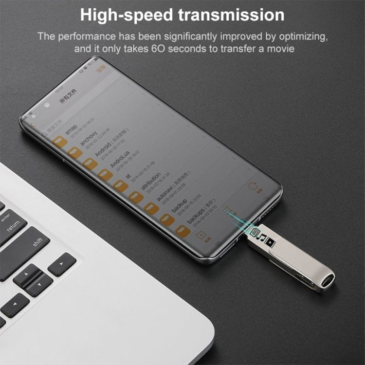 RQW-10X 3 in 1 USB 2.0 & 8 Pin & USB-C / Type-C 128GB Flash Drive, for iPhone & iPad & iPod & Most Android Smartphones & PC Computer Eurekaonline