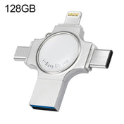 RQW-11S 4 in 1 USB 2.0 & 8 Pin & Micro USB & USB-C / Type-C 128GB Flash Drive Eurekaonline