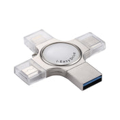 RQW-11S 4 in 1 USB 2.0 & 8 Pin & Micro USB & USB-C / Type-C 128GB Flash Drive Eurekaonline