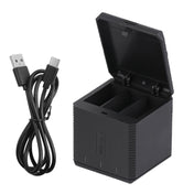 RUIGPRO USB Triple Batteries Housing Charger Box with Cable & Indicator Light for GoPro HERO9 Black / HERO10 Black(Black) Eurekaonline