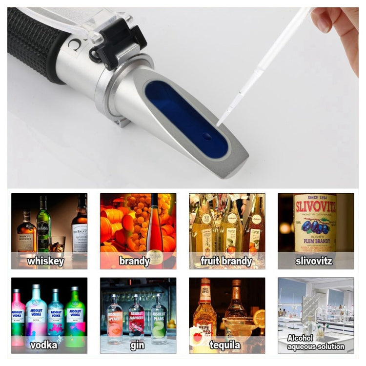 RZ116 Refractometer Alcohol Portable Automatic Digital Refractometer 0-80 Glycol Handheld Atc Brix Refractometer Beer Box Eurekaonline