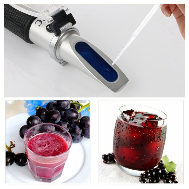 RZ121 Alcohol Refractometer Grape Wine Sugar Content 0~25% Alcohol Concentration 0~40% Brix Tester Meter ATC Handheld Tool Eurekaonline