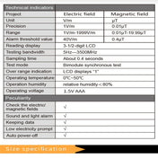 RZ825 Electromagnetic Radiation Tester Portable Digital Liquid Crystal Electromagnetic Field EMF Meter Measuring Instrument For Computer Mobile Phone Eurekaonline