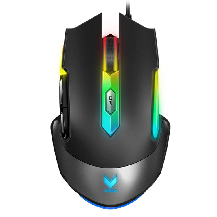 Rapoo V302 7 Keys Color RGB Gaming Wired Mouse, Cable Length: 1.8m(Black) Eurekaonline