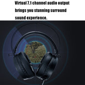 Rapoo VH500C Desktop Computer 7.1 Channel RGB Luminous Game Headset with Short Microphone, Cable Length: 2.2m(Black) Eurekaonline