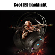 Rapoo VH500C Desktop Computer 7.1 Channel RGB Luminous Game Headset with Short Microphone, Cable Length: 2.2m(Black) Eurekaonline