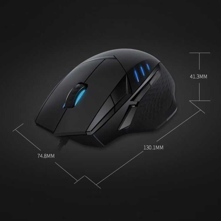 Rapoo VT300 6200 DPI 10 Programmable Buttons RGB Lighting System Gaming Wired Mouse(Black) Eurekaonline