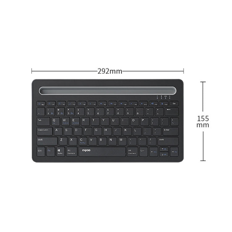 Rapoo XK100 78 Keys Wireless Bluetooth Office Business Keyboard(Black) Eurekaonline